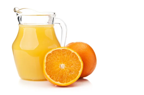 Arancia fresca e succo — Foto Stock