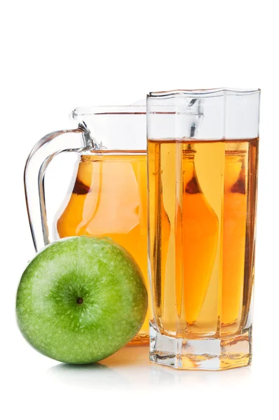 Taze elma ve meyve suyu — Stok fotoğraf