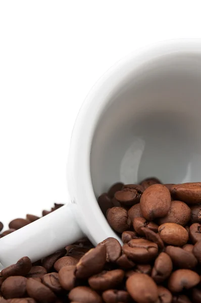 커피 원두와 컵 — 스톡 사진