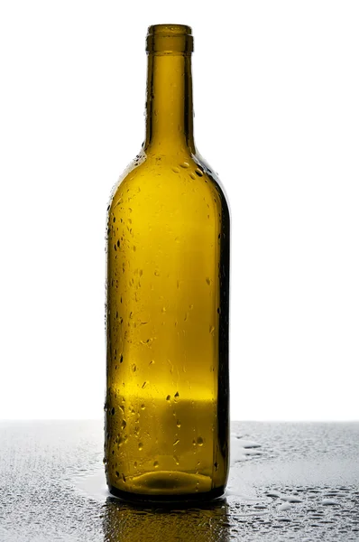 Κίτρινο μπουκάλι κρασί — Φωτογραφία Αρχείου