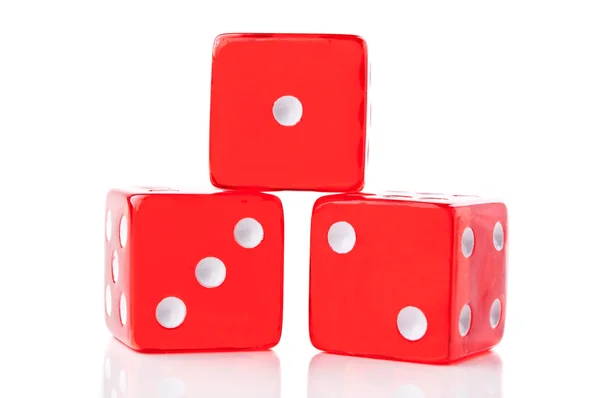 Closeup of red dice — Stock Photo, Image