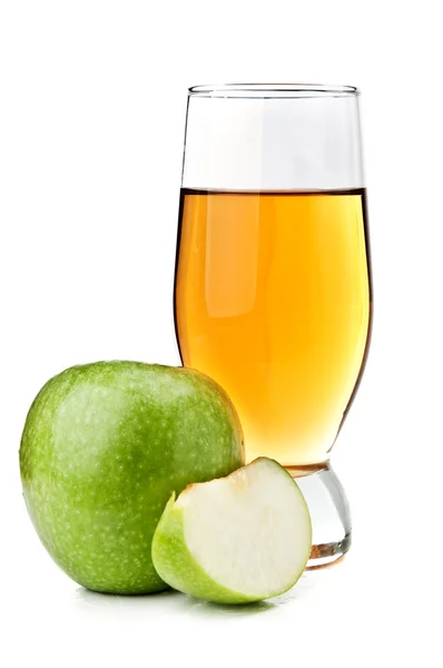 Färska äpplen och juice — Stockfoto