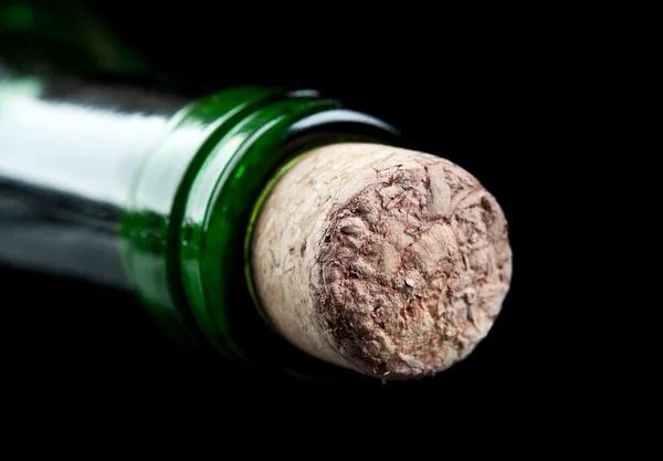 Foto macro de garrafa de vinho — Fotografia de Stock