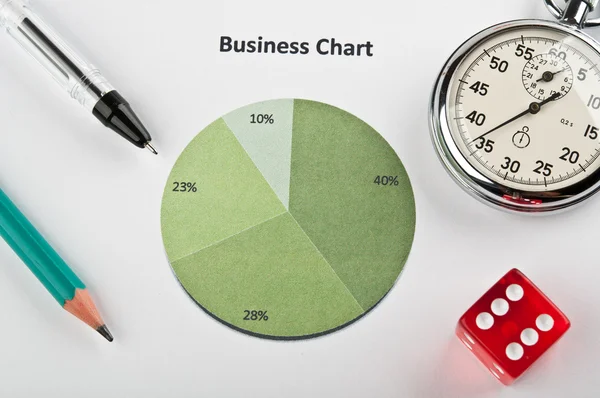 Objetos de negócios e Finanças diagrama — Fotografia de Stock