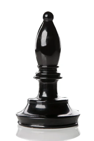 Macro photo of black chess piece — Stock Photo, Image