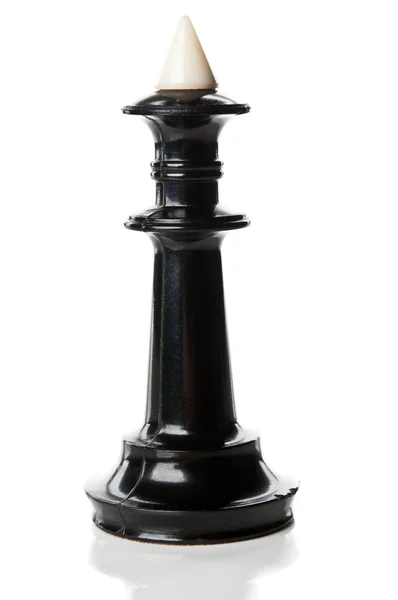黒のチェスの駒のマクロ写真 — ストック写真