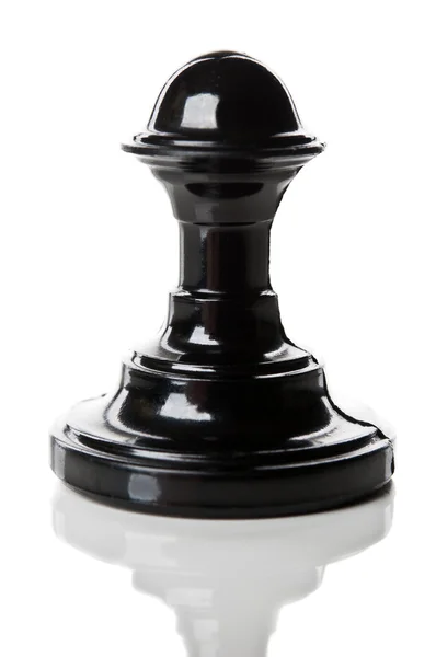 宏照片的黑色棋子 — 图库照片