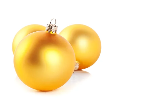 Bolas de Natal amarelo — Fotografia de Stock
