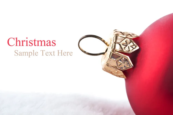 Closeup červené vánoční koule — Stock fotografie