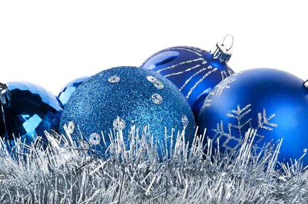 Blauwe kerstballen — Stockfoto