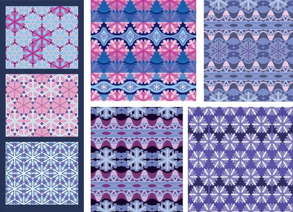 Un ensemble de motifs de fond et de textiles sans couture — Image vectorielle