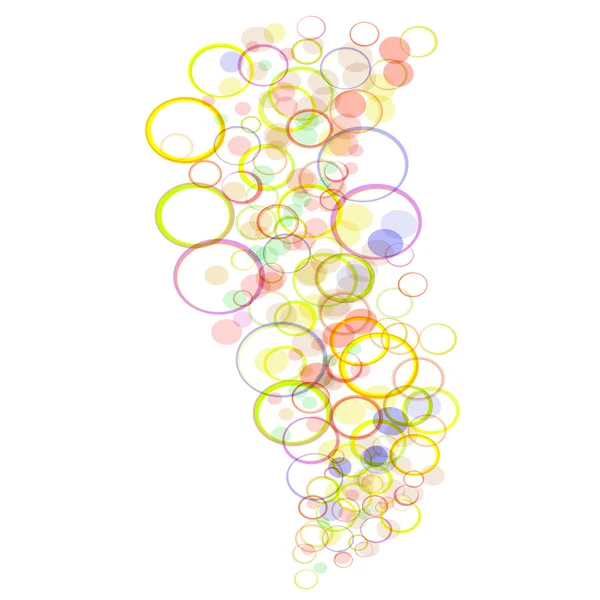 Abstraktní grunge barevné pozadí z mnoha barevnými kruhy — Stockový vektor