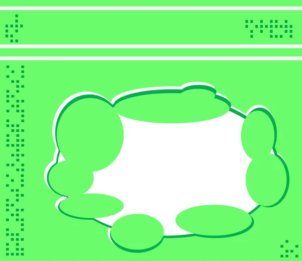 Modèle de carte de vœux rétro design fond d'écran vert — Image vectorielle
