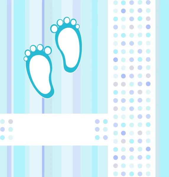 Bebé niño anuncio tarjeta azul fondo fondo de pantalla. ilustración vectorial — Vector de stock