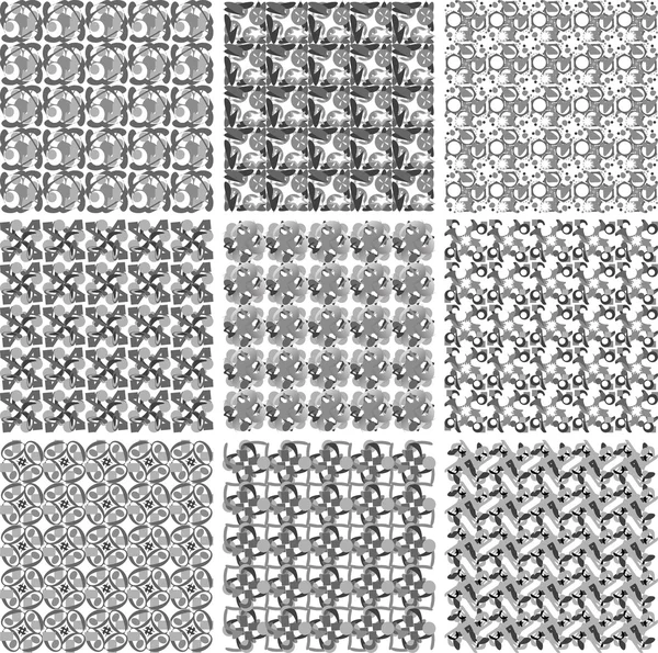 Conjunto de patrón geométrico, fondo de pantalla de vector abstracto — Archivo Imágenes Vectoriales
