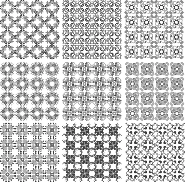 Set of metal grids vintage background vector — Stock Vector