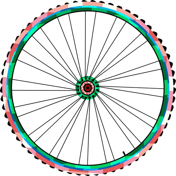 Ruedas de bicicleta aisladas sobre fondo blanco. vector — Vector de stock