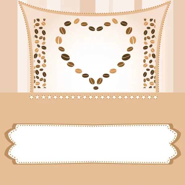 Café menu carte marron vecteur design — Image vectorielle
