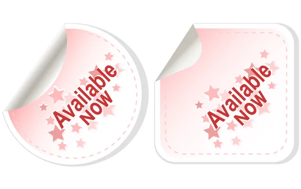 Stickers disponibles dès maintenant Set de boutons carte vectorielle — Image vectorielle
