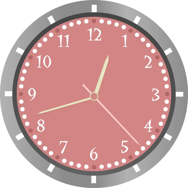 Horloge murale vecteur isolé sur fond blanc — Image vectorielle