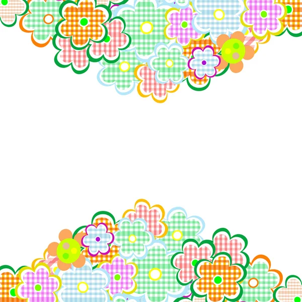 Krásné květiny hranice. květinový design izolovaných na bílém — Stockový vektor