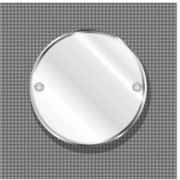 Textura de placa de metal redonda. fondo de acero — Vector de stock