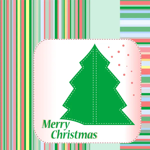 Tarjeta de celebración del árbol de Navidad. Ilustración vectorial — Vector de stock