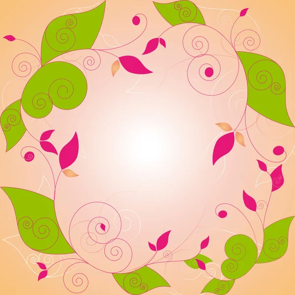 Cadre floral abstrait printanier — Image vectorielle