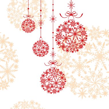 Christmas ornament ball on seamless pattern background clipart