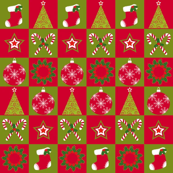 Ornement de Noël motif sans couture — Image vectorielle