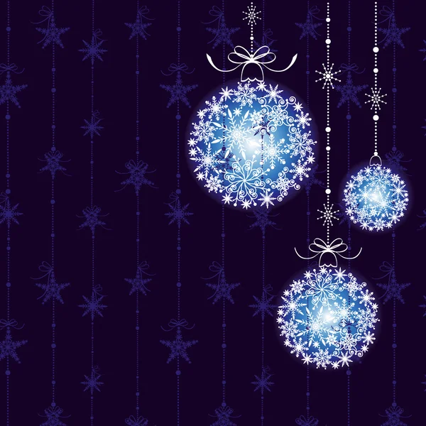 Kerstmis ornament bal op naadloze patroon achtergrond — Stockvector