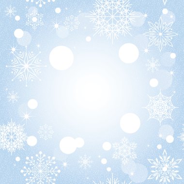 Christmas snowflake on blue background clipart