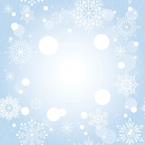 Christmas snowflake on blue background — Stock Vector
