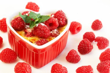 French creme brulee dessert clipart