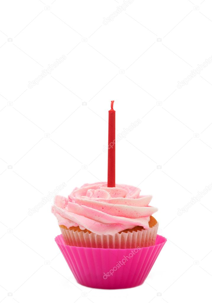 Vanilla cupcake with rose icing