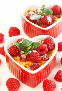 French creme brulee dessert clipart