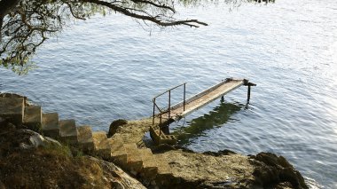 Pier in Cavtat, Croatia. clipart