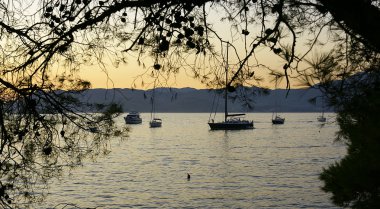 Cavtat, Hırvatistan Hava kararacak.