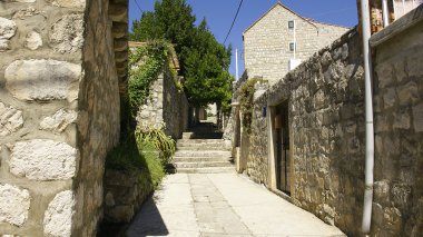 Alley in Cavtat, Croatia clipart