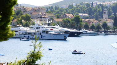 θέαμα του λιμανιού του cavtat, Κροατία