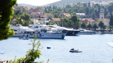 Sight of Cavtat's port, Croatia clipart
