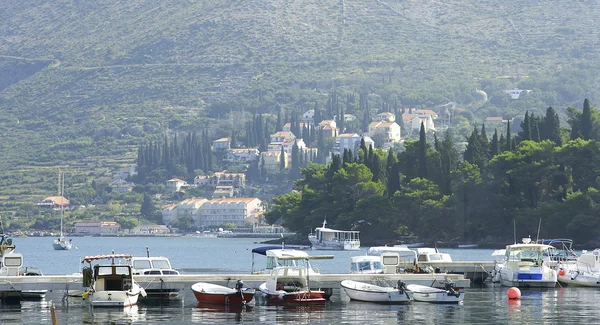 Panoramique de l'un des postes d'attelage de Cavtat, en Croatie . — Photo