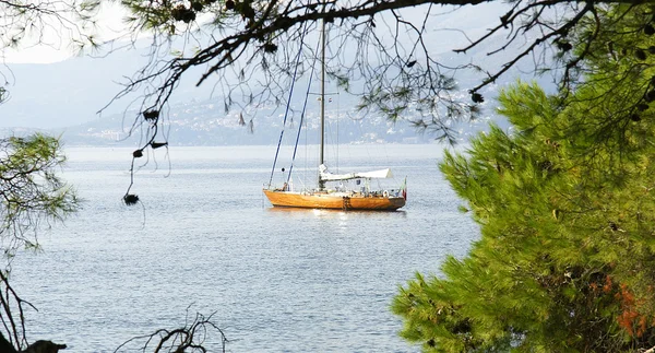 Panoramic of the sea Adriatic Sea on Cavtat's coast, Croatia. — Stock Photo, Image