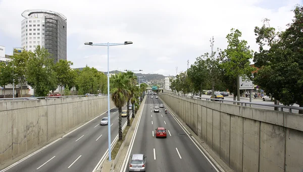 Motorväg i barcelona — Stockfoto
