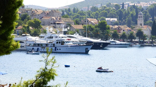 Sight of Cavtat 's port, Croatia — стоковое фото