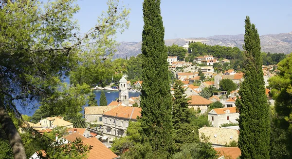 Panoramiczne Cavtat, croacia. — Zdjęcie stockowe
