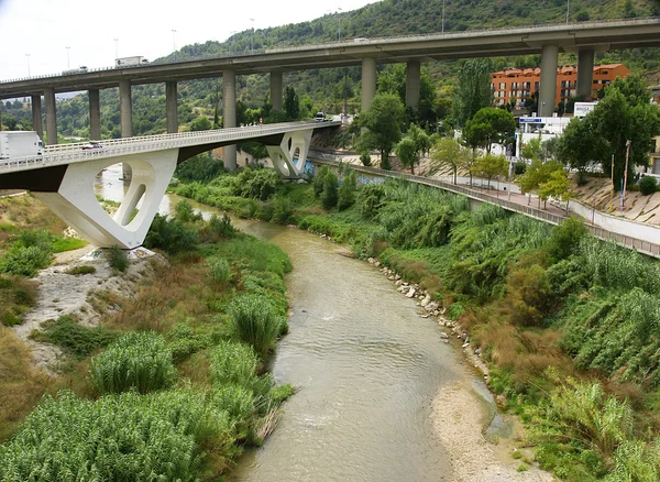 Brücken auf dem Fluss llobregat — Stockfoto