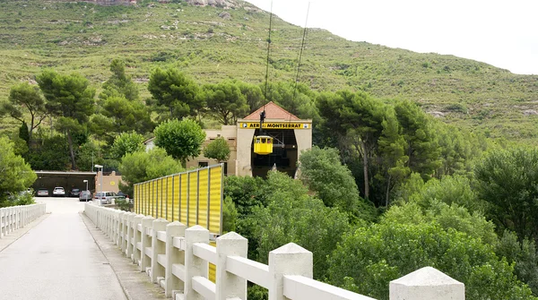 Carretera del puente del teleférico de Montserrat — Foto de Stock