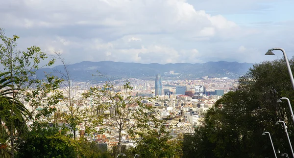 Panoramisch van barcelona. — Stockfoto
