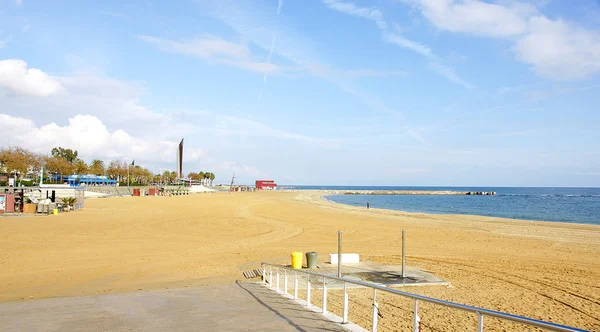 Winter in a beach of Barcelona — 스톡 사진
